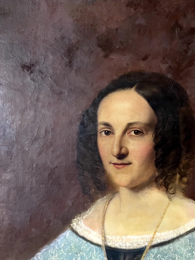 Portrait Of A Young Woman  – 1840, 19th-century French School – Attributed To J. L. Espérandieu?-photo-1
