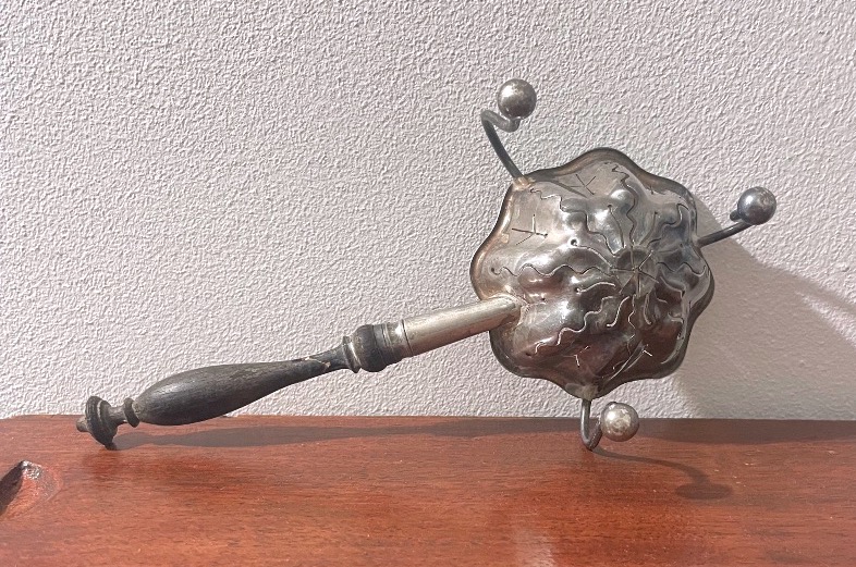 Small Solid Silver Tea Strainer – Henri Soufflot – Minerva Mark – 19th Century-photo-4