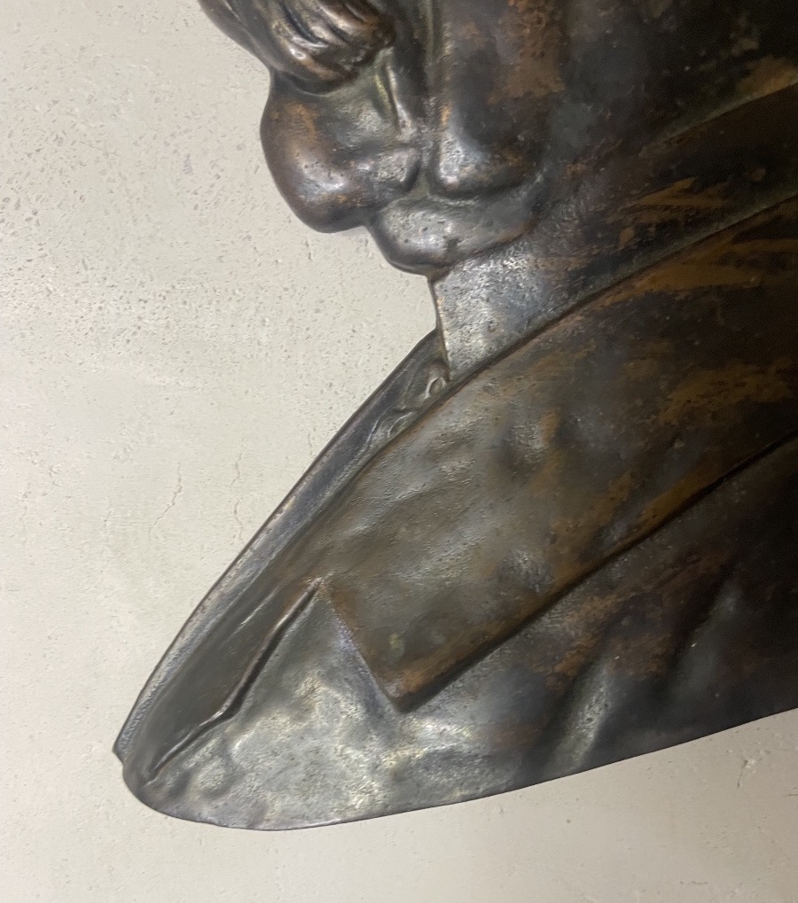 Bronze-patinated Cast-iron Plaque – Portrait Of Otto Von Bismarck-photo-3