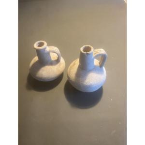 deux cruches en terre cuite d'époque Romaine