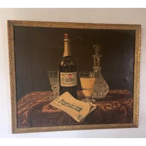 Belle chromolithographie publicitaire de la fin du XIXe siècle représentant « L’ Absinthe » 