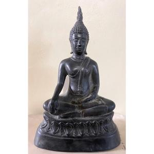Bouddha assis en bronze – Thaïlande, période Rattanakosin, fin XIXᵉ – début XXᵉ siècle