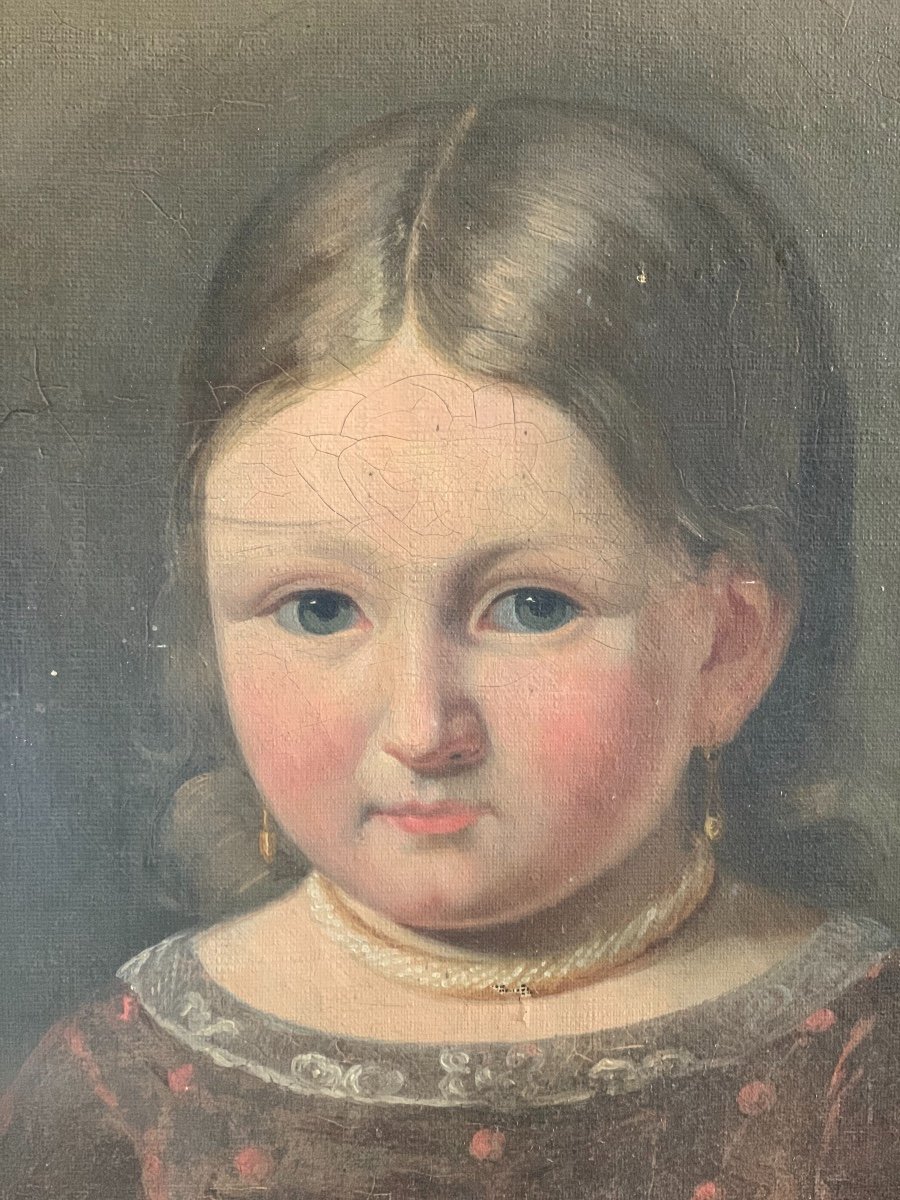 Portrait De Jeune Fille XIX Eme 