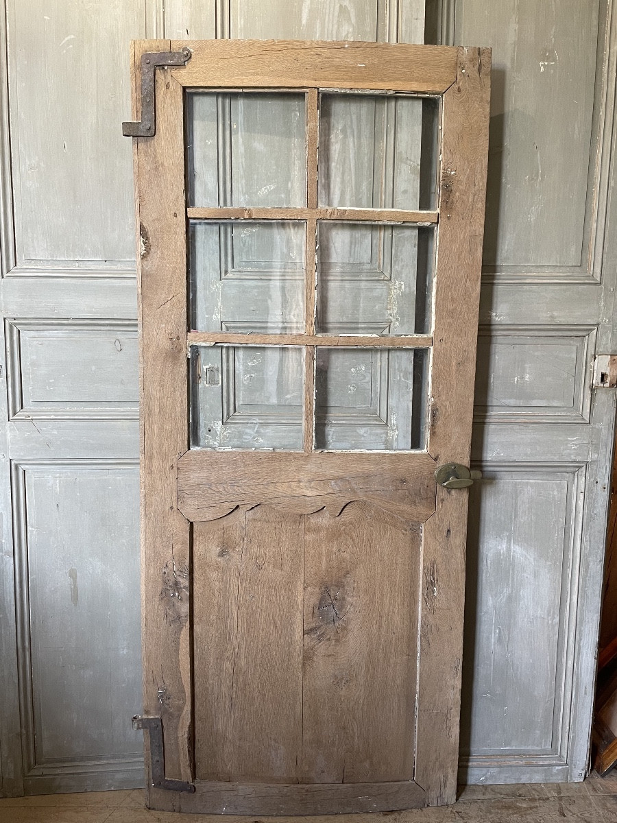 18th Century Oak Glass Door -photo-2