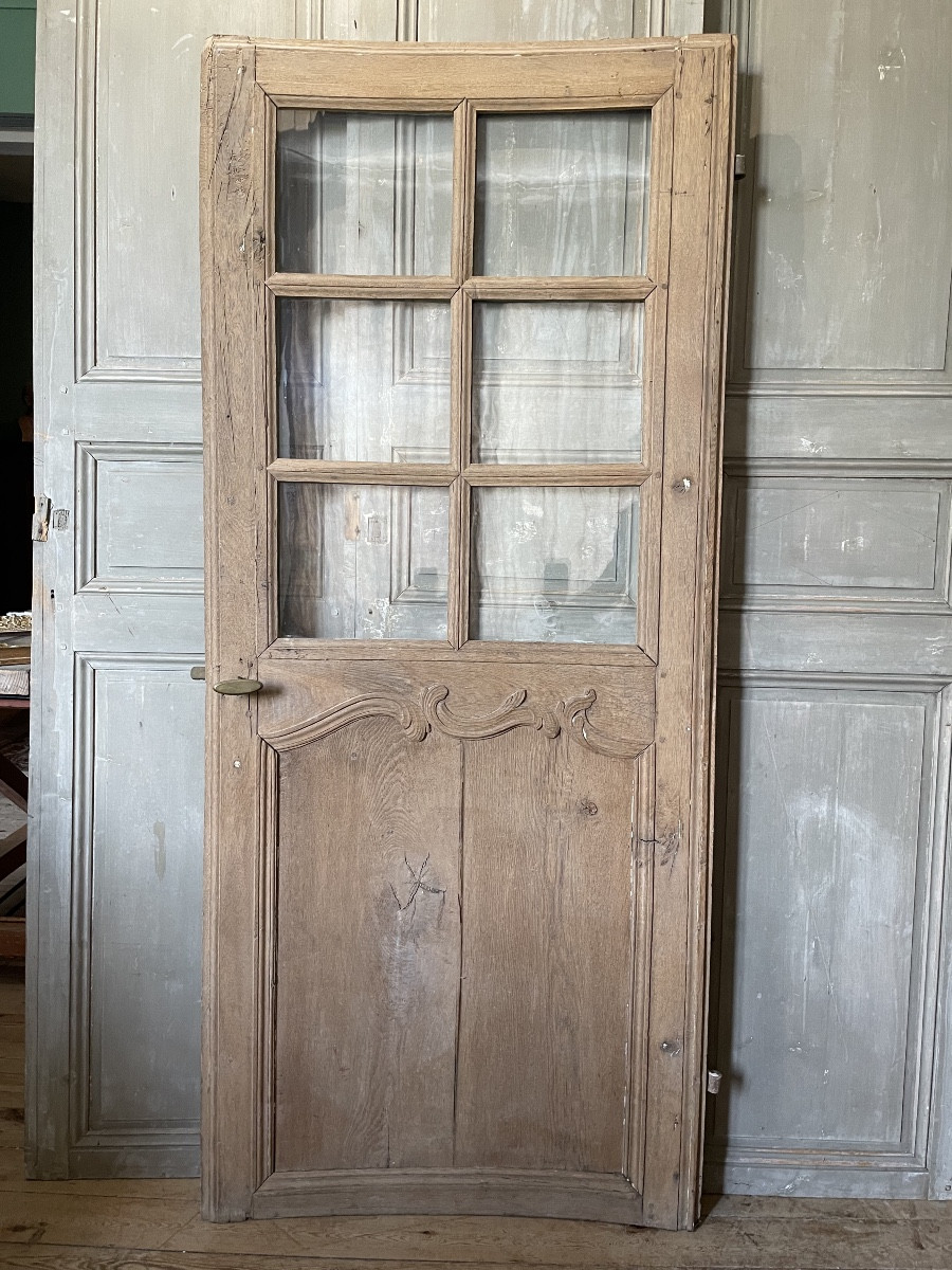 18th Century Oak Glass Door 