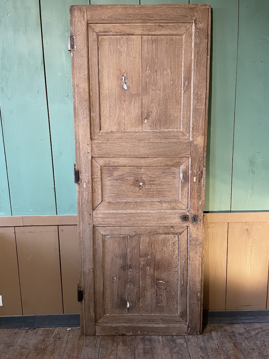 18th Century Oak Door, Full Frame, 213 X 83 Cm-photo-2