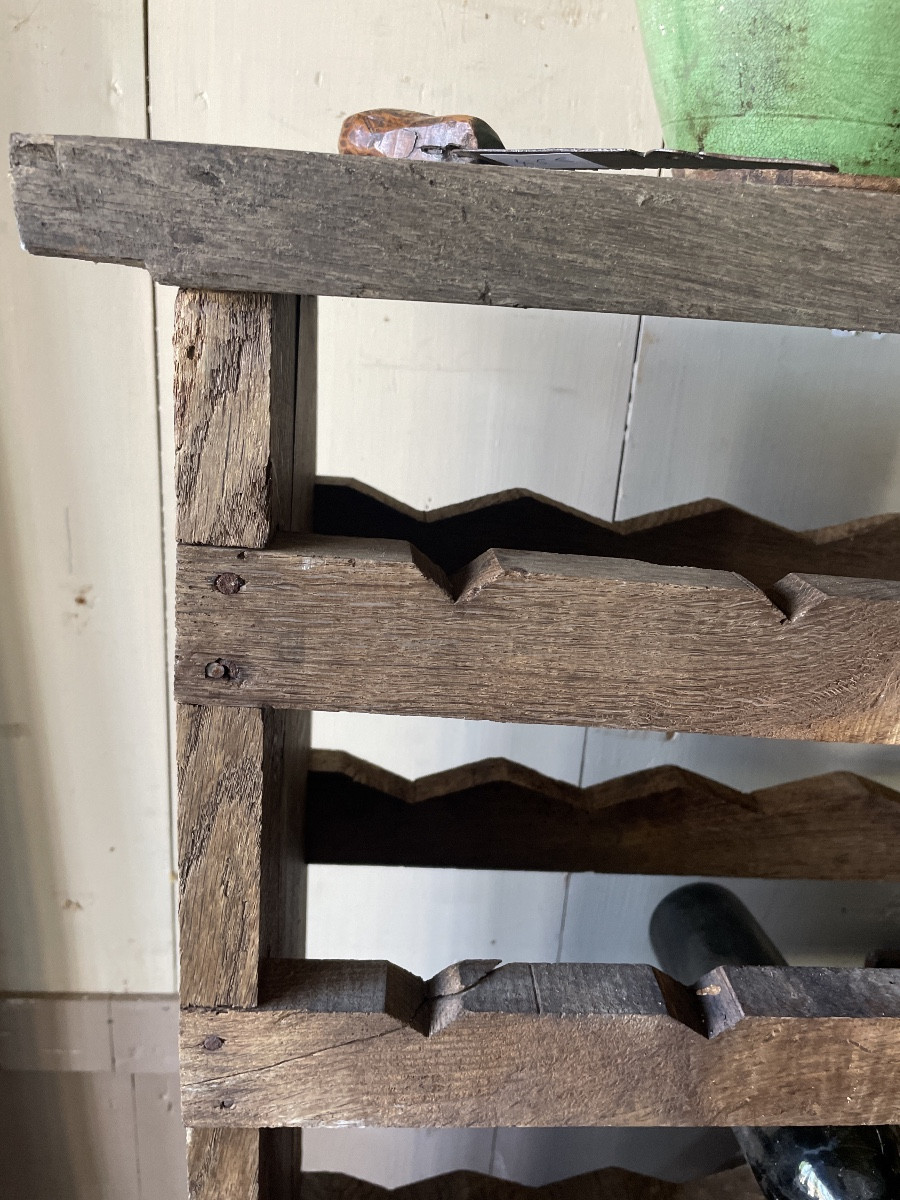 Oak Bottle Holder, 19th Century-photo-3