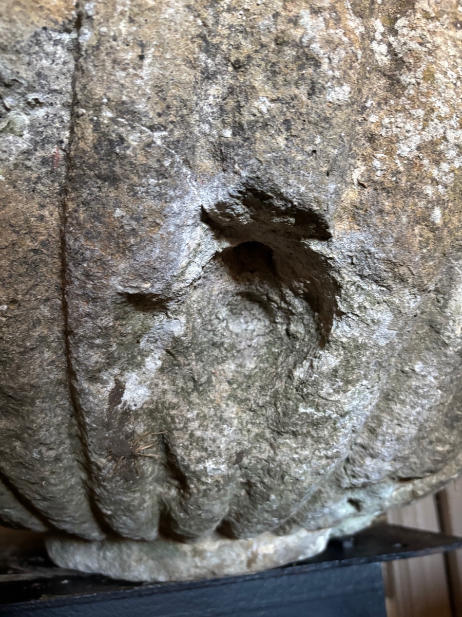 Large Stone Basin Or Trough, 72 X 41 Cm, 17th Century.-photo-4