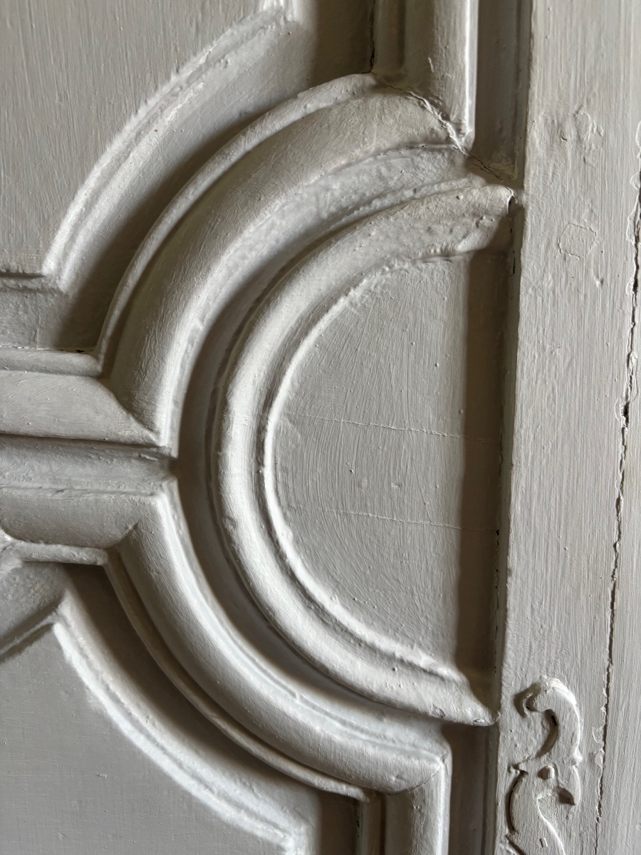 Grande porte de placard  XVlll eme siècle en chêne 238 x 83 cm -photo-2