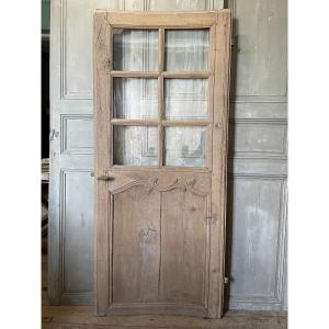 Porte vitrée en chêne XVIII eme 