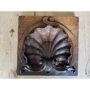 Panneau sculpté en noyer XIXe 