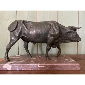 Large Bronze Representing A Bull.