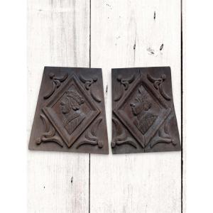 Paire de panneaux renaissance 