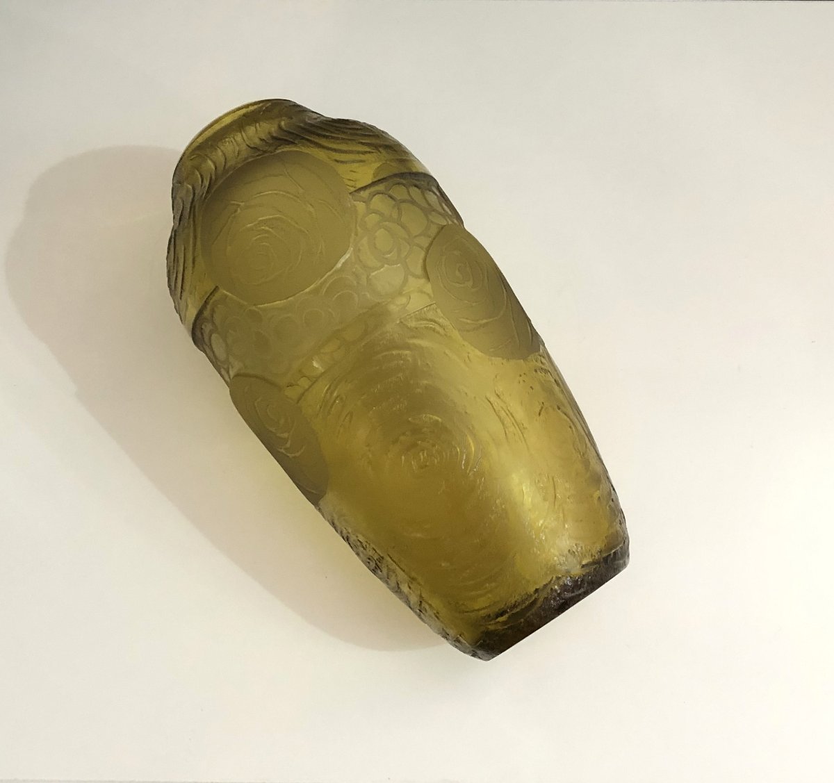 vase ART DECO en verre signé MONTJOYE (Legras)-photo-2