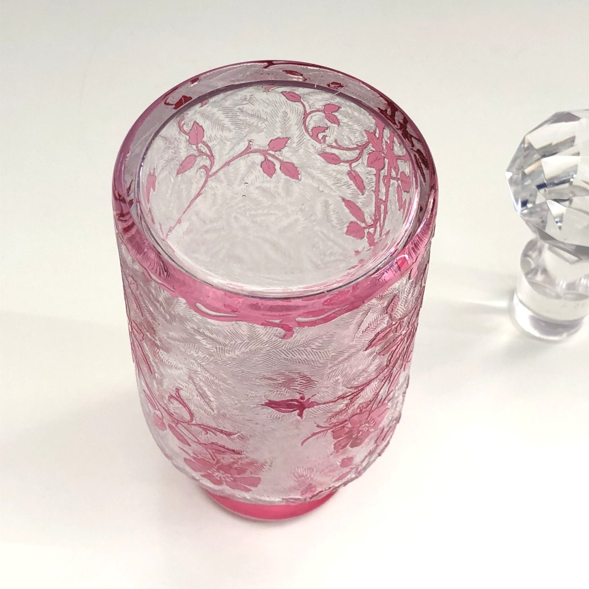 Old Crystal Perfume Bottle By Baccarat Model Eglantier-photo-6