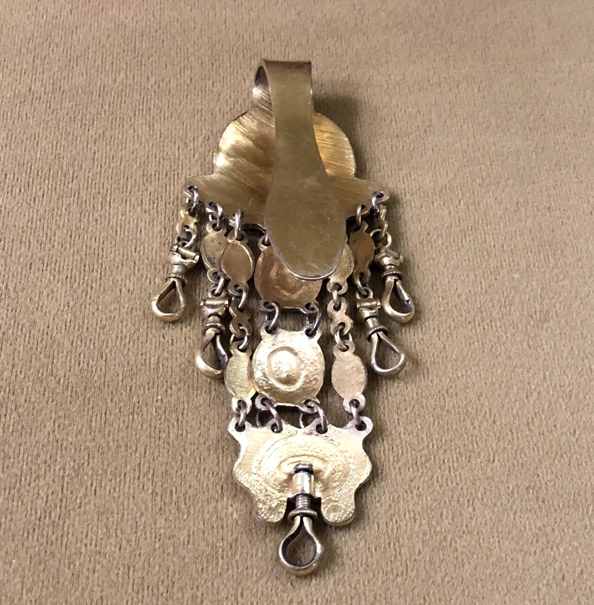 ancienne chatelaine / clavet en pomponne XVIII ème-photo-2