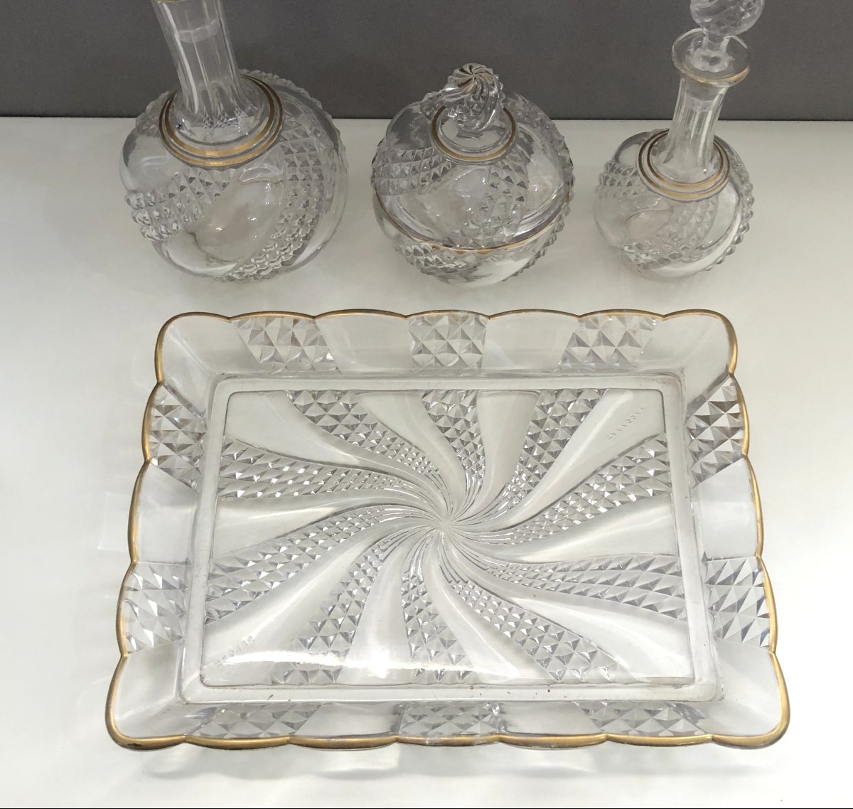 Baccarat Crystal Night/bedside Service, Serpentine Model-photo-4