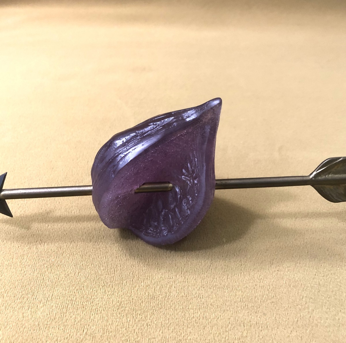 sculpture FIGUE en pâte de verre signé DAUM FRANCE par Hilton Mac Connico-photo-2