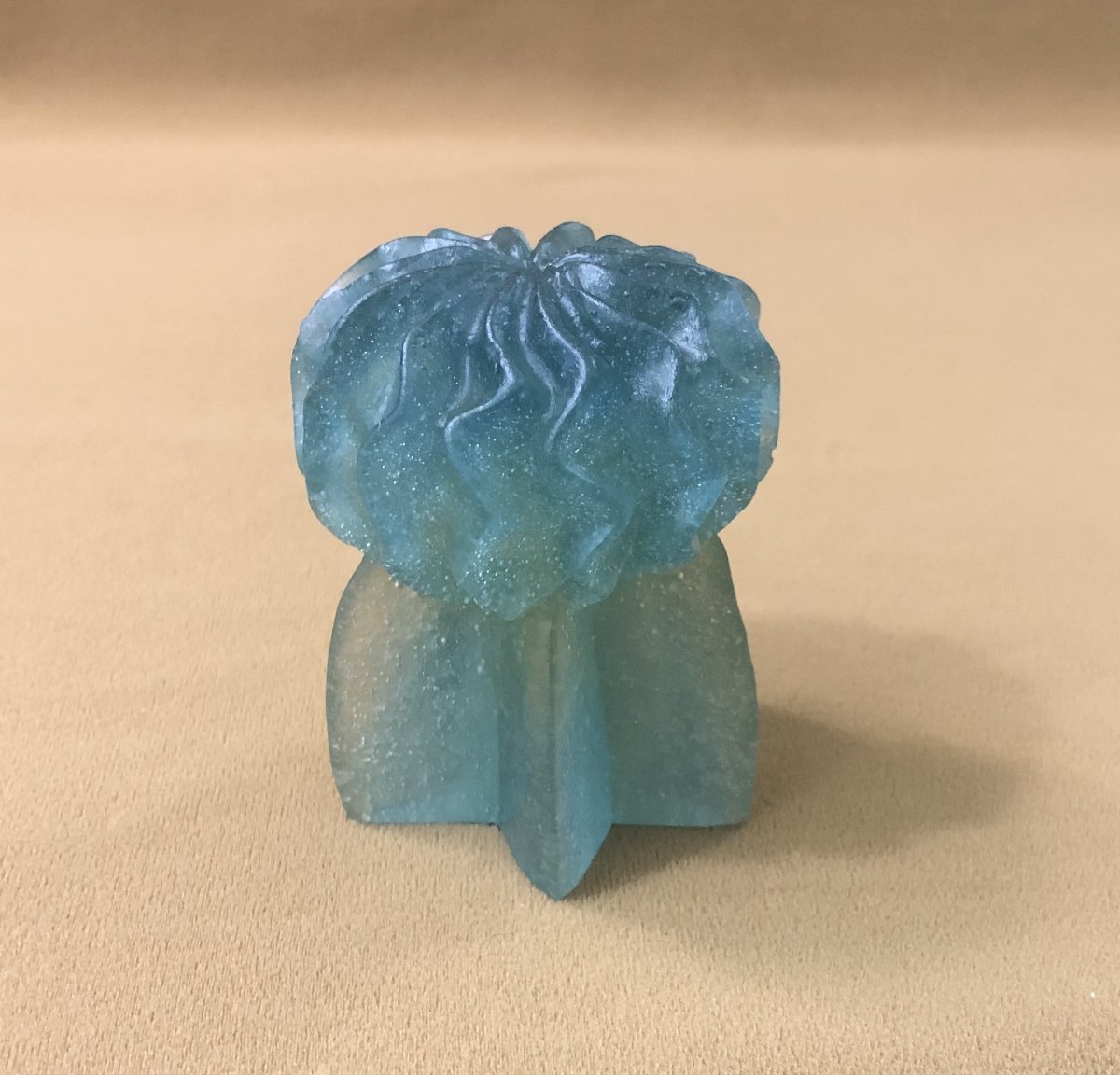 Cactus Sculpture In Glass Paste Signed Daum France By Hilton Mac Connico-photo-5