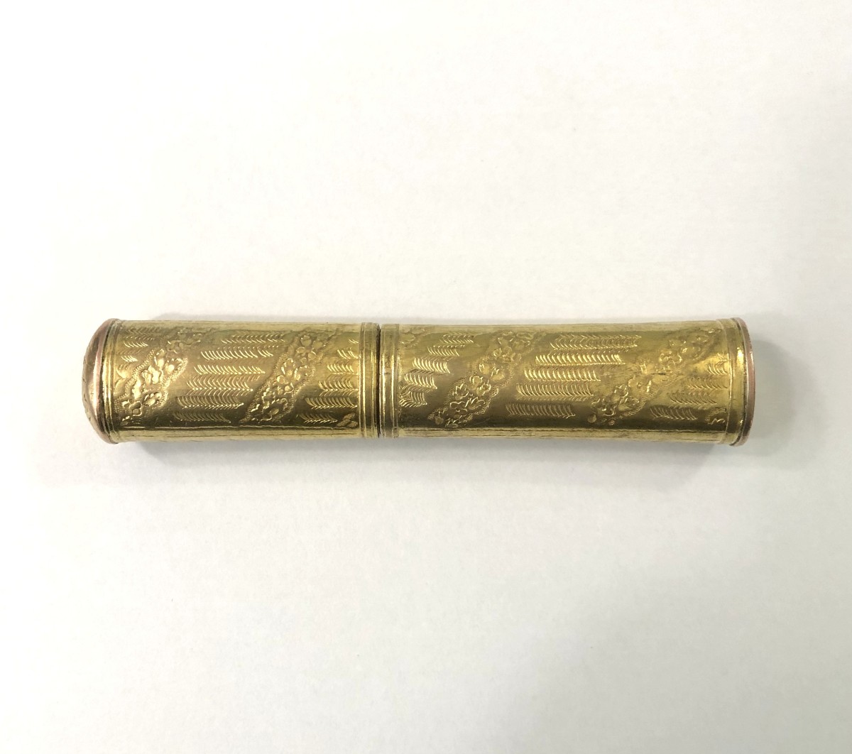 Old Louis XVI Period Pompon Wax Stick Case-photo-2