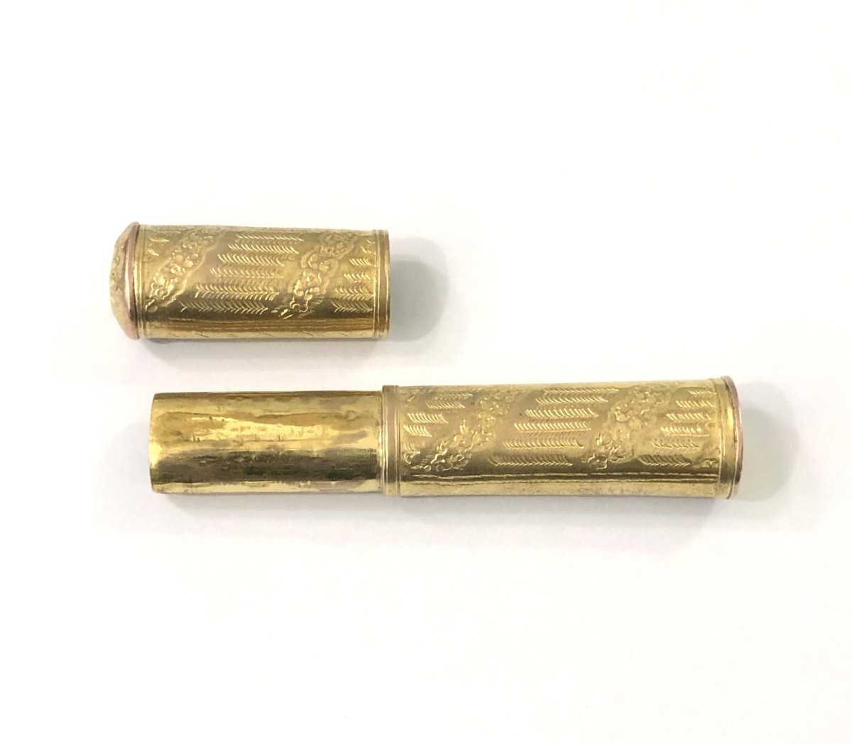 Old Louis XVI Period Pompon Wax Stick Case-photo-3