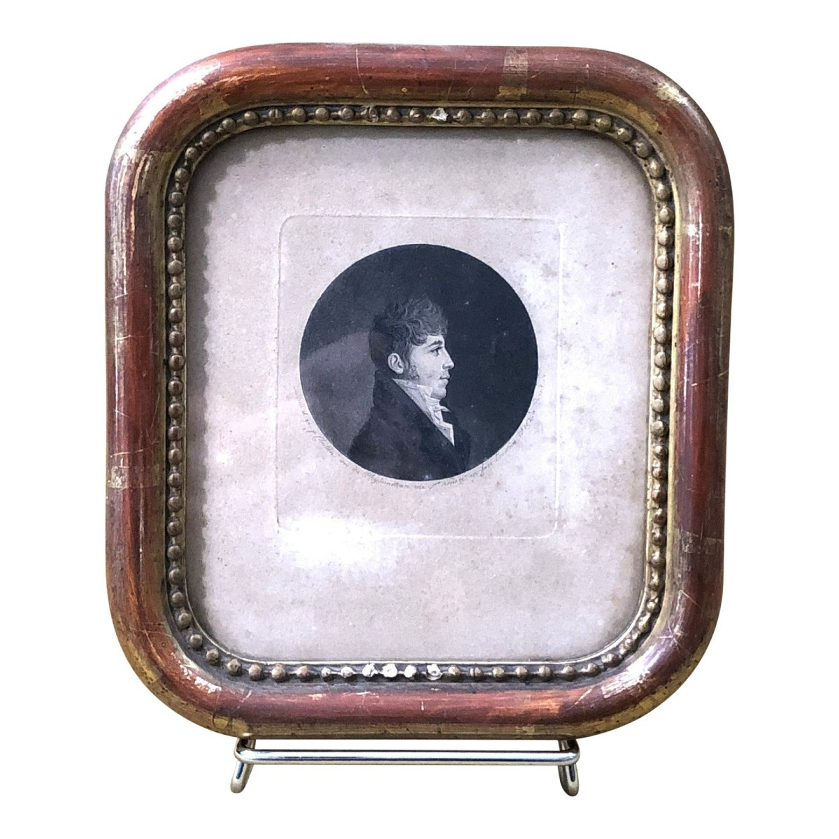 Old Physionotrace By Chretien, Portrait Of A Gentleman From The End Of The 18th Century