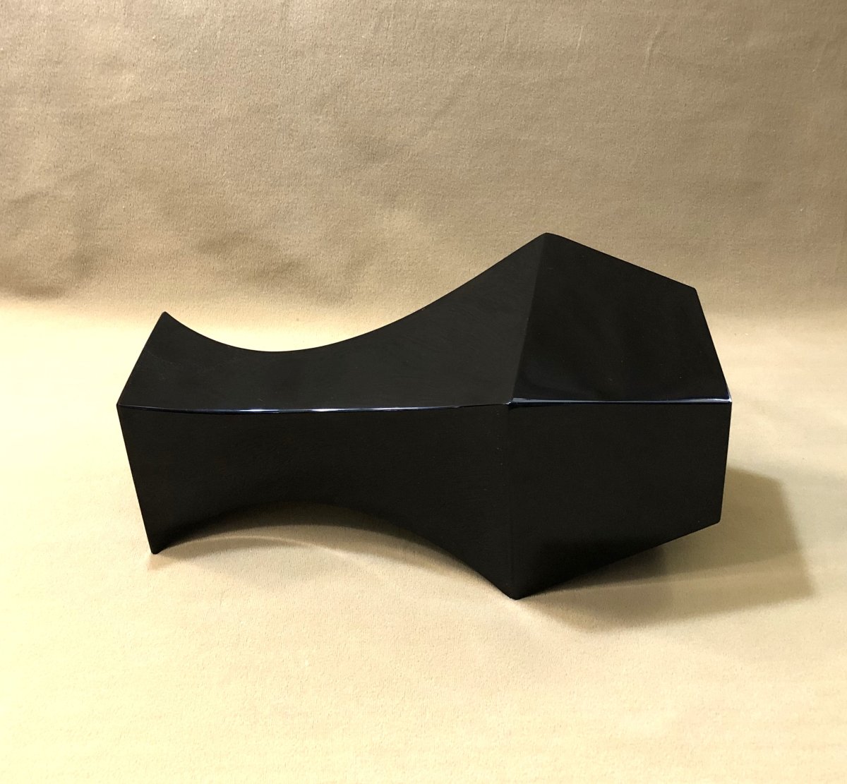 Baccarat - Asymmetrical Black Crystal Vase Stamped - 27 Cm-photo-4