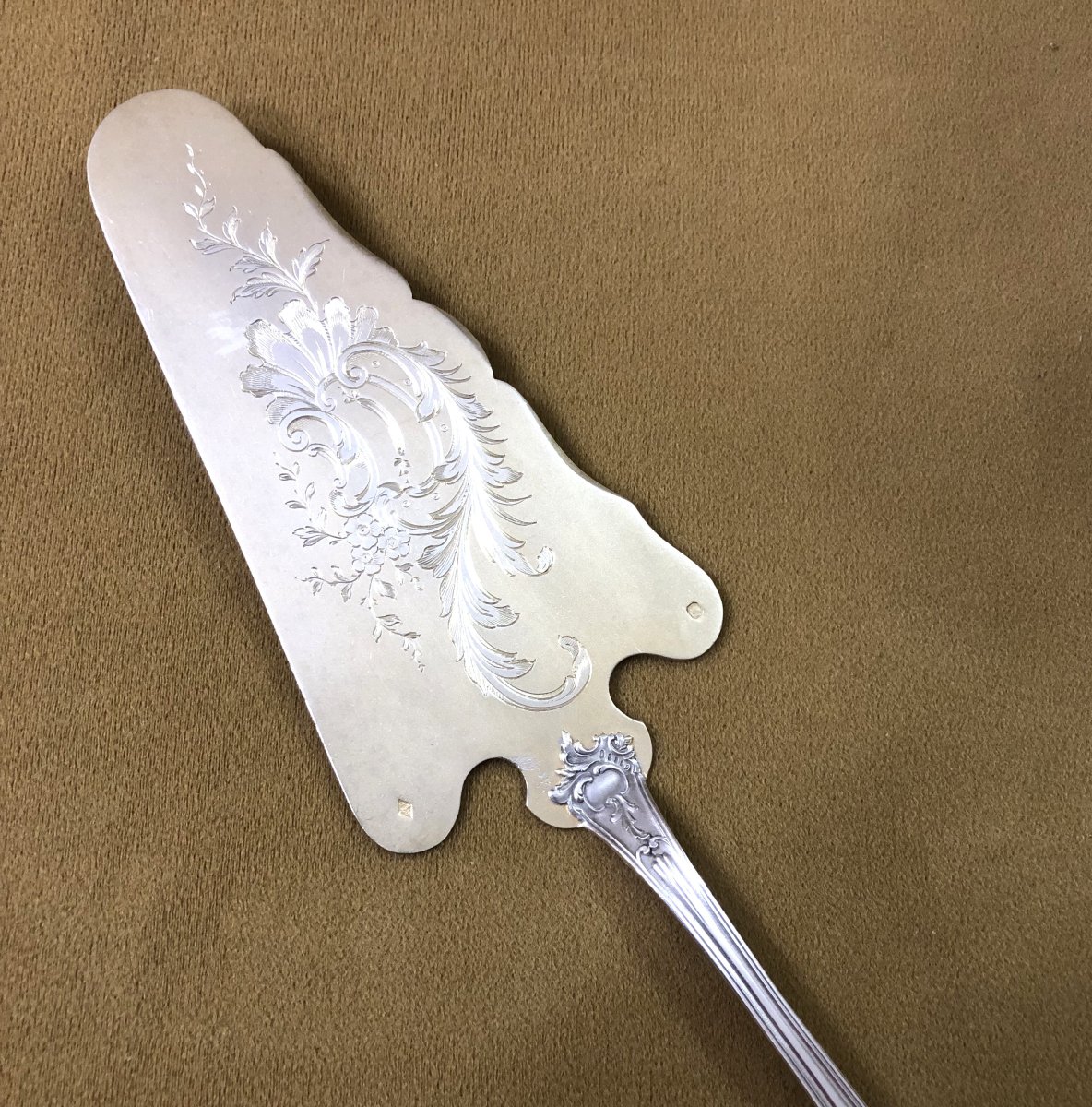 Ravinet d'Enfert - Minerve Solid Silver Pie Server - Rocaille Model-photo-3