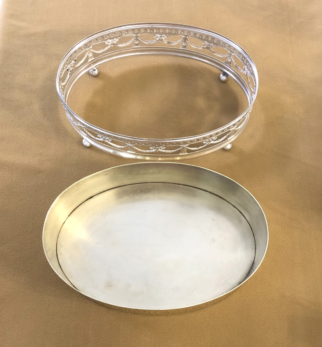 FOUQUET LAPAR-  jardinière de table en argent massif MINERVE décor LOUIS XVI-photo-5