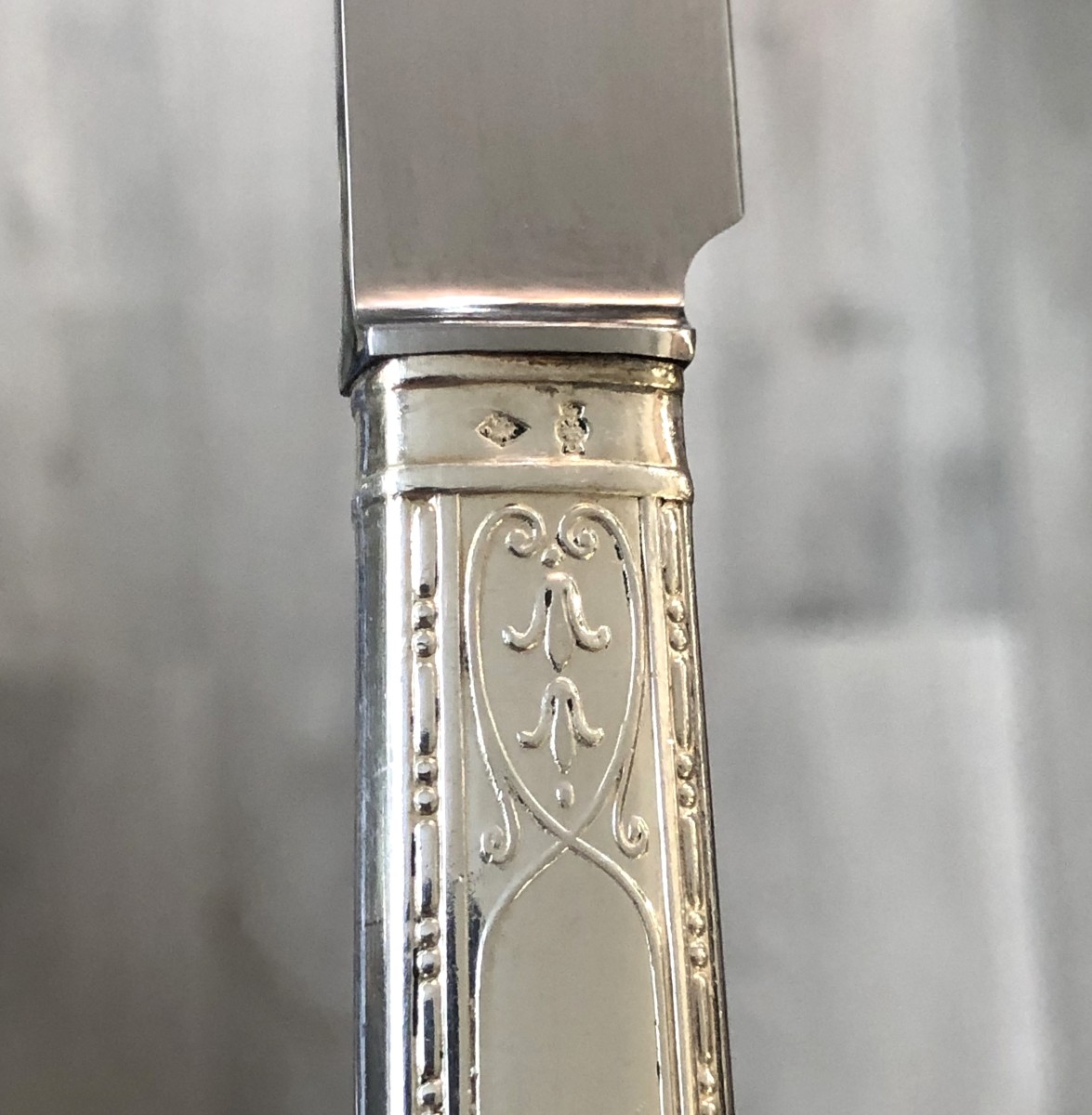 Christofle And Cardeilhac - 12 Dessert Knives - Brienne Model-photo-4