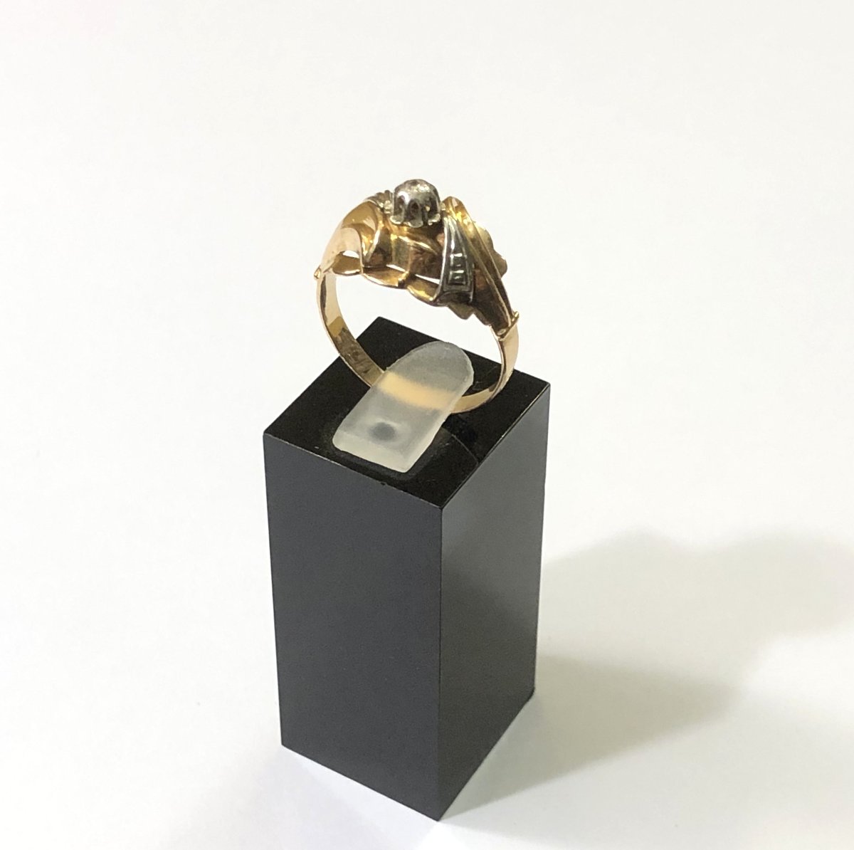 Antique Jewelry - 18-carat Gold Ring Set With A Diamond - Size 58-photo-6