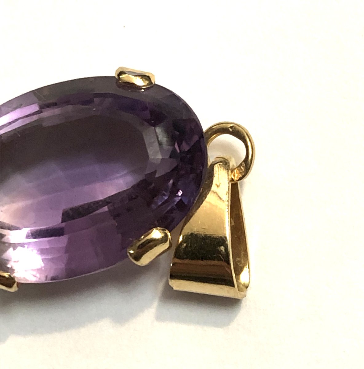 Jewelry - 18-carat Gold Pendant Set With A Beautiful Cut Amethyst-photo-4