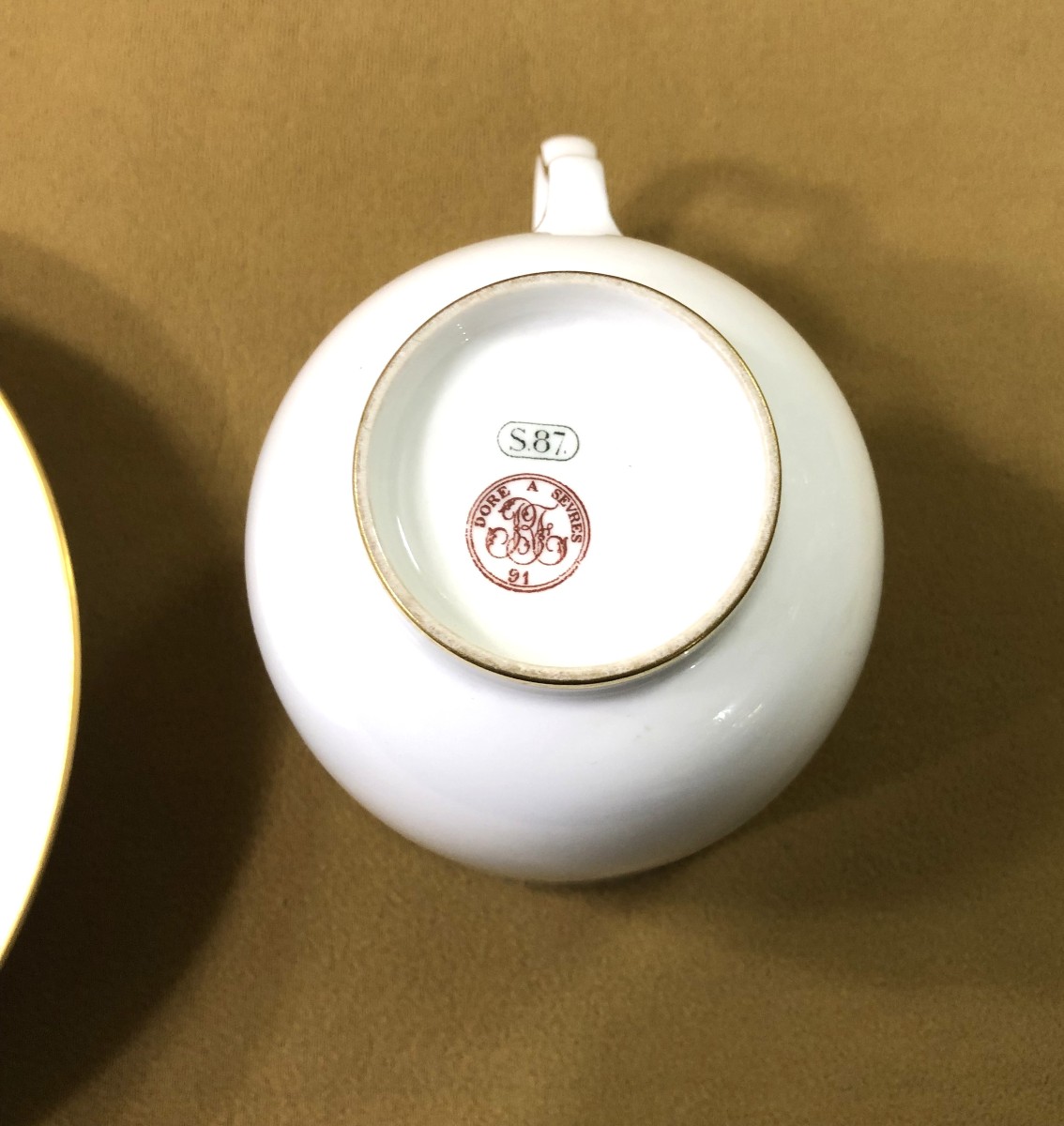 Sevres - Porcelain Chocolate / Breakfast Cup Signed And Dated 1887-photo-5