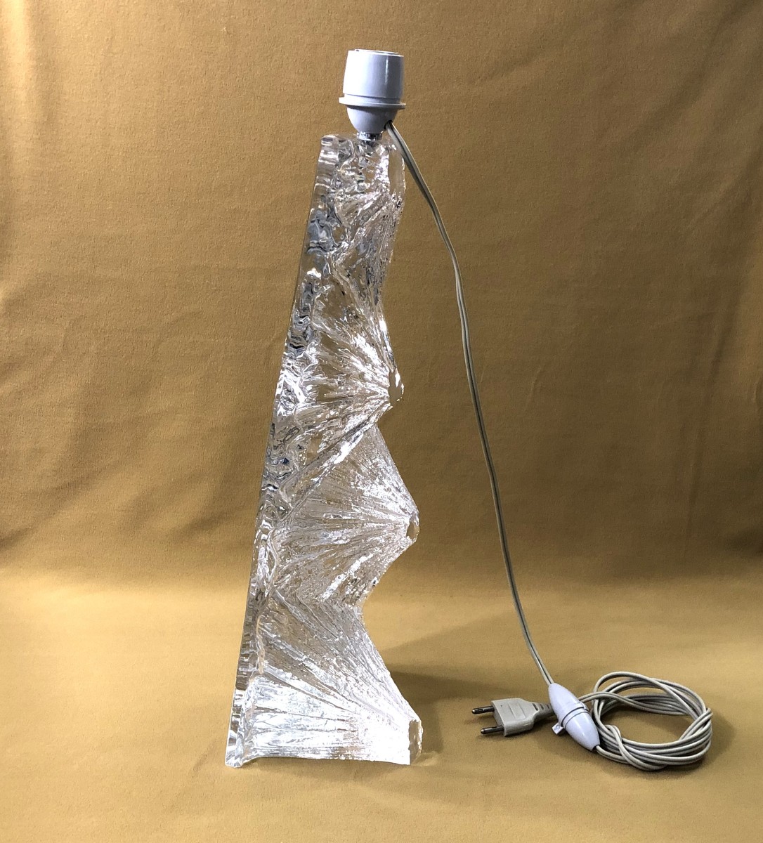 Daum - Large Designer Crystal Lamp Base, Cratere Model-photo-3