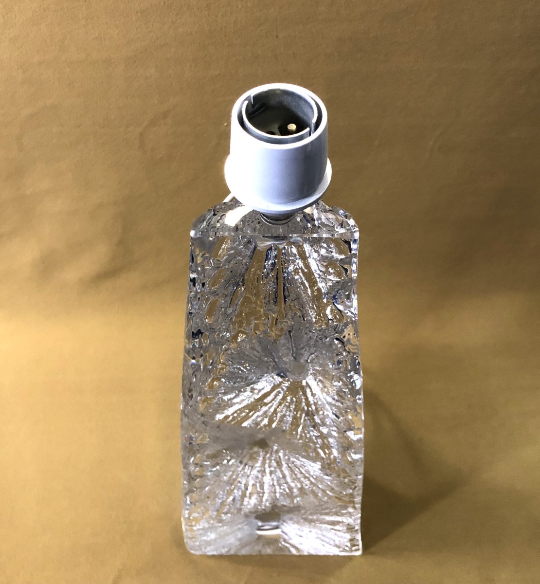 Daum - Large Designer Crystal Lamp Base, Cratere Model-photo-1