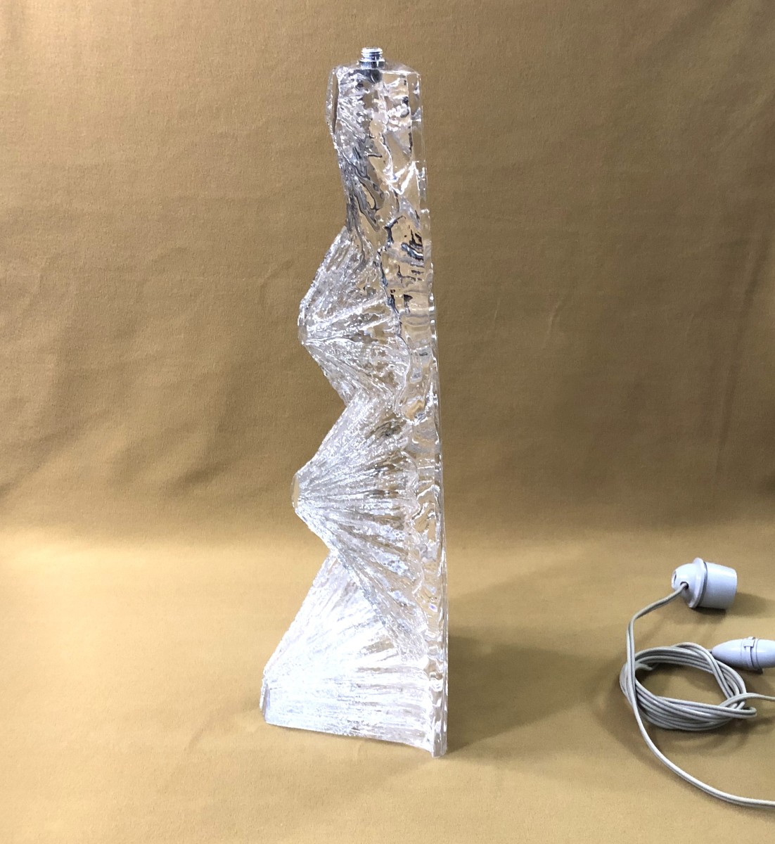 Daum - Large Designer Crystal Lamp Base, Cratere Model-photo-3