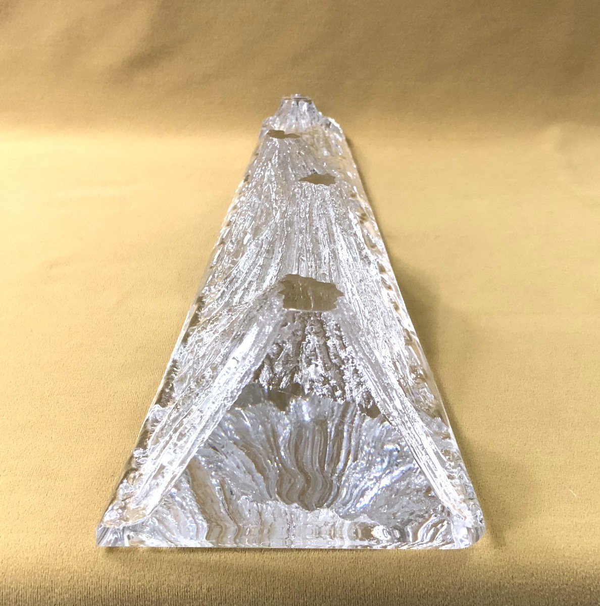 Daum - Large Designer Crystal Lamp Base, Cratere Model-photo-5