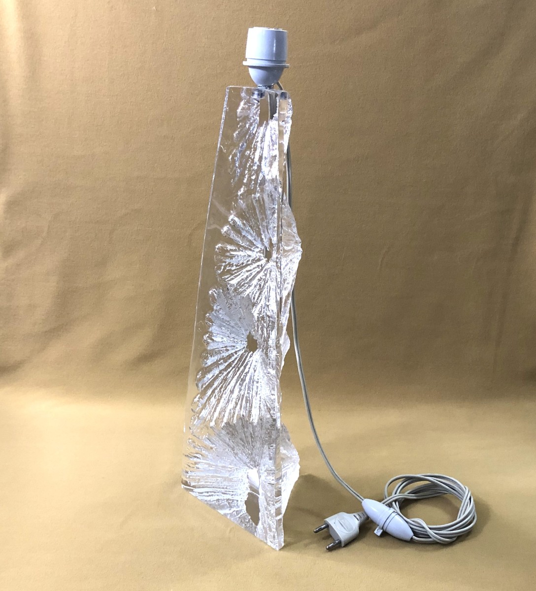 Daum - Large Designer Crystal Lamp Base, Cratere Model