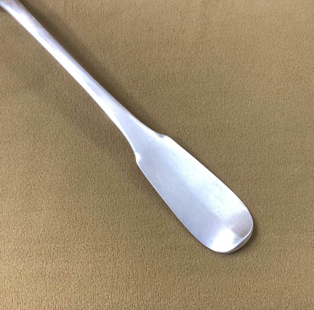 Rondot In Troyes - Solid Silver Stew Spoon, 18th Century Farmers General Hallmarks-photo-2