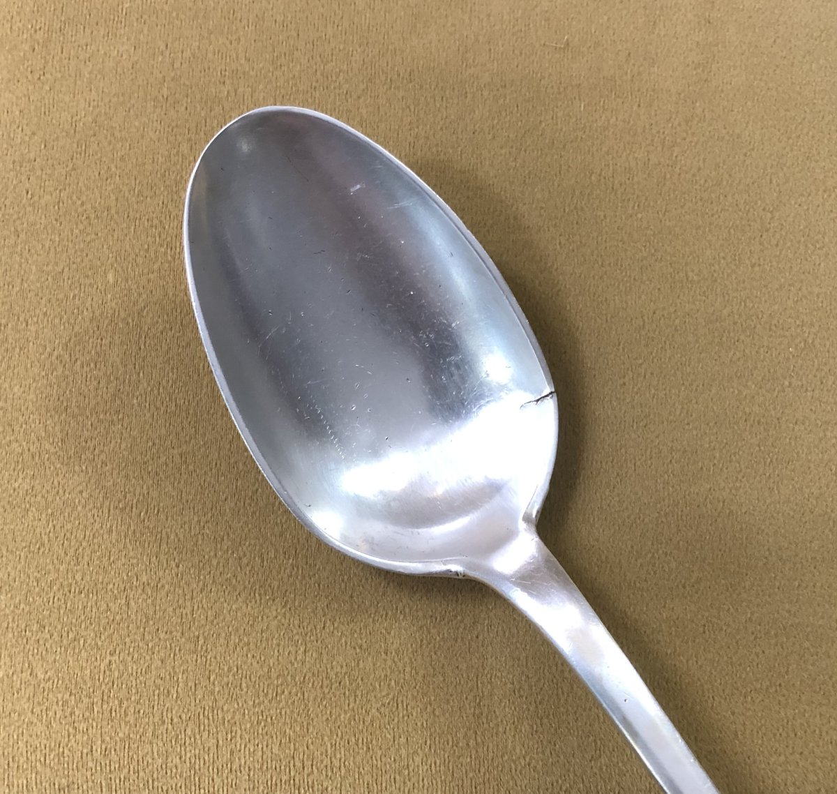 Rondot In Troyes - Solid Silver Stew Spoon, 18th Century Farmers General Hallmarks-photo-3