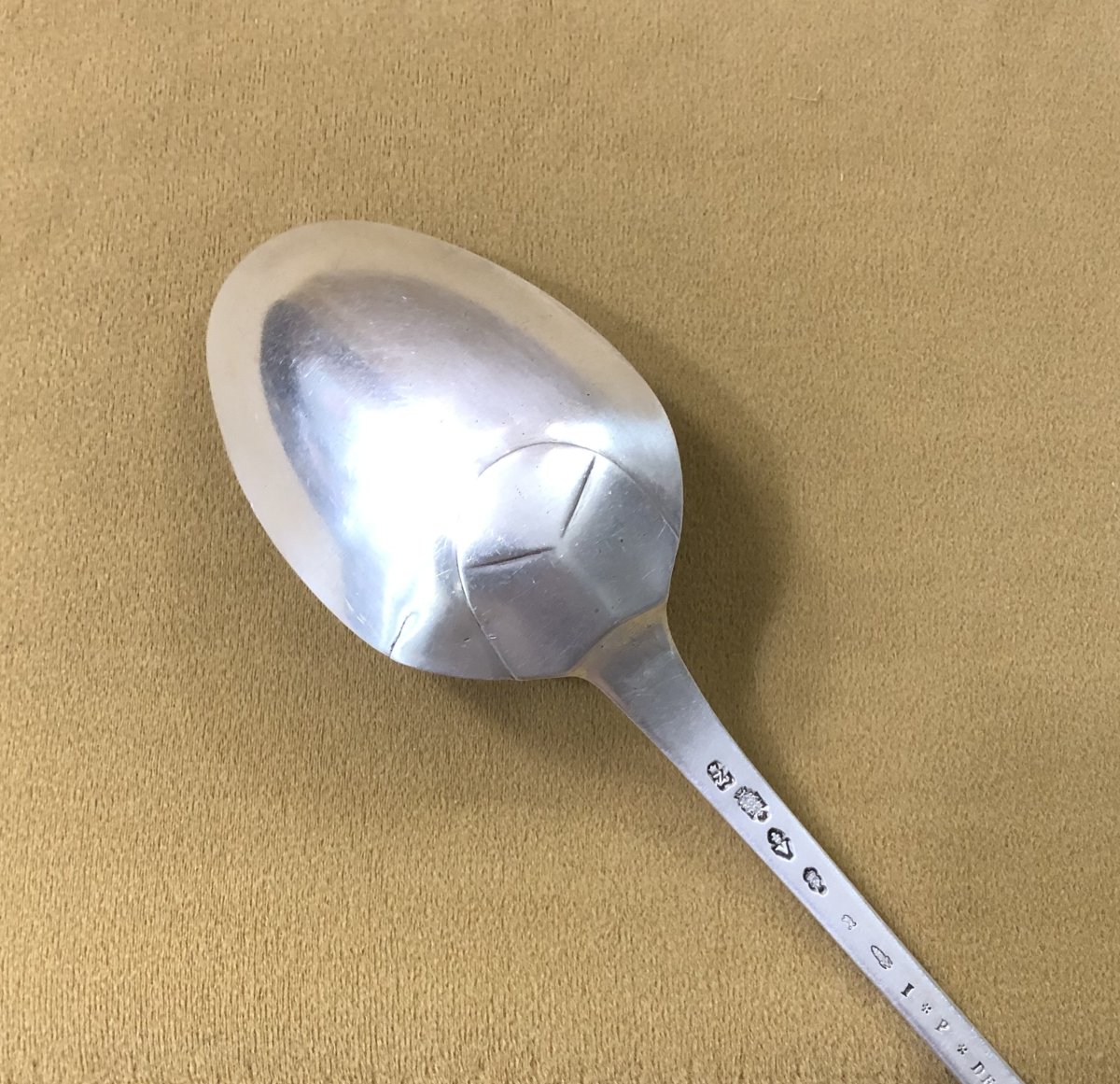 Rondot In Troyes - Solid Silver Stew Spoon, 18th Century Farmers General Hallmarks-photo-6