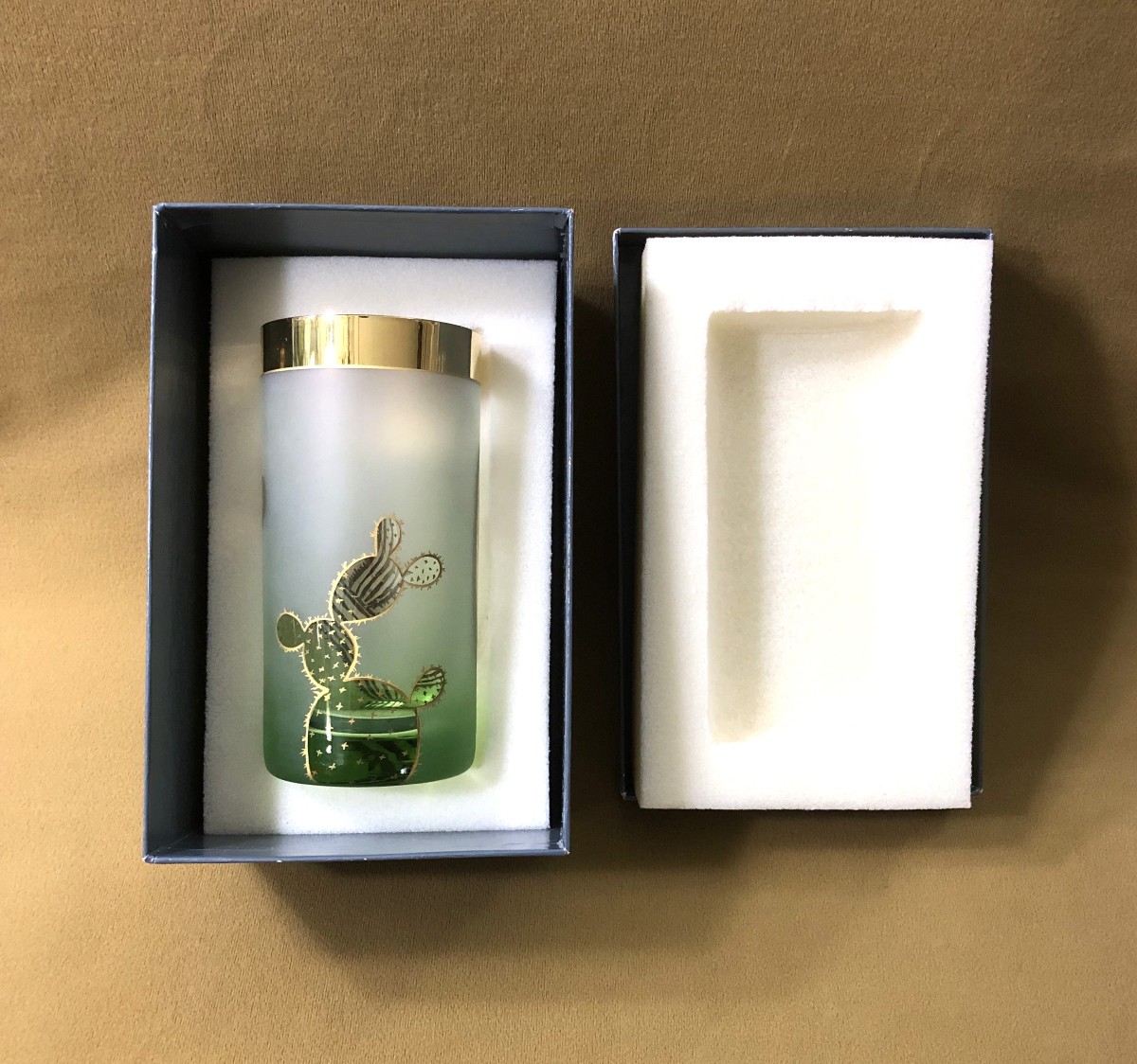 Cactus Crystal Glass/mug, Signed Daum France By Hilton Mac Connico-photo-2