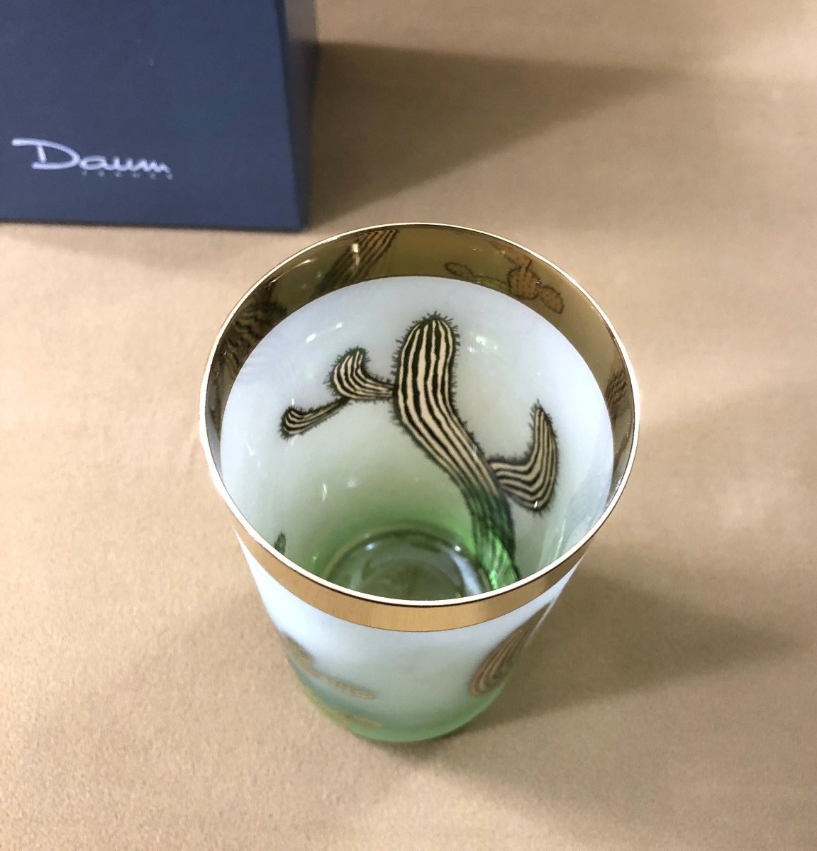 Cactus Crystal Glass/mug, Signed Daum France By Hilton Mac Connico-photo-4