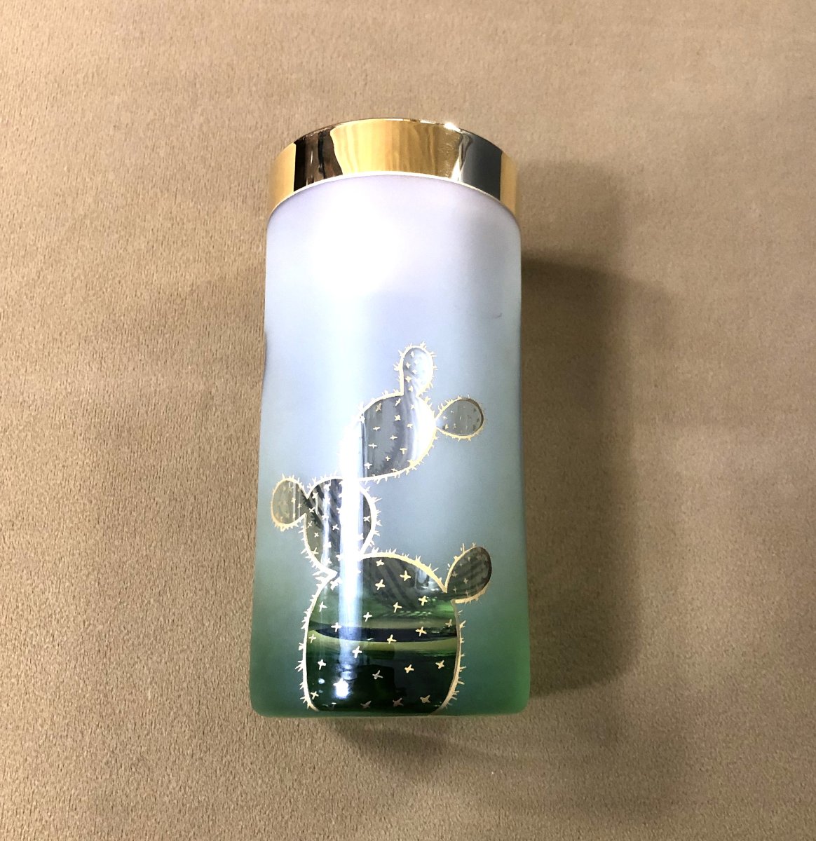 Cactus Crystal Glass/mug, Signed Daum France By Hilton Mac Connico-photo-6