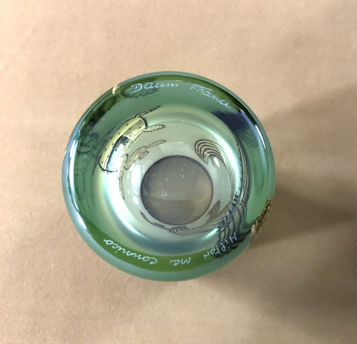 Cactus Crystal Glass/mug, Signed Daum France By Hilton Mac Connico-photo-7