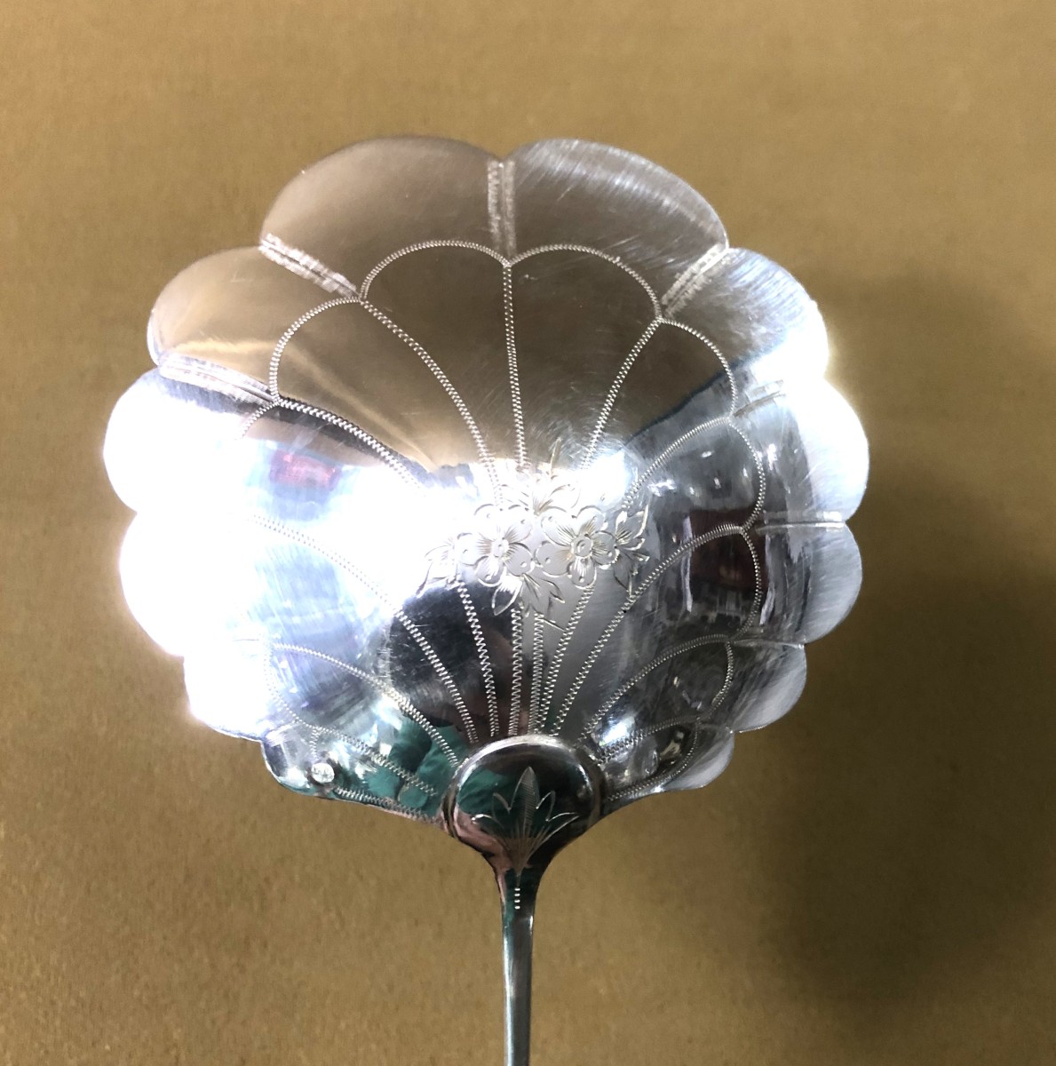 Henri Soufflot - Solid Silver Trowel, Minerva Hallmark-photo-5