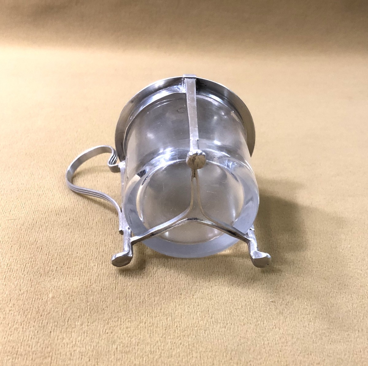 Solid Silver Mustard Pot From The Empire-consulate Period, Rooster Hallmark-photo-3