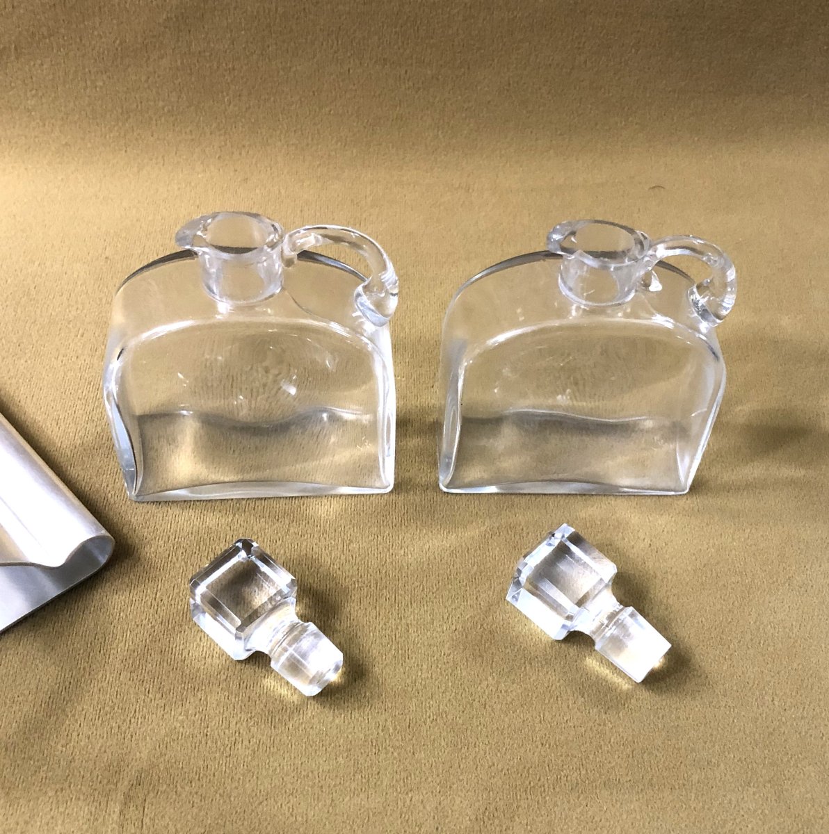 huilier CYGNE par Christian FJERDINGSTAD pour CHRISTOFLE métal argenté et cristal-photo-3