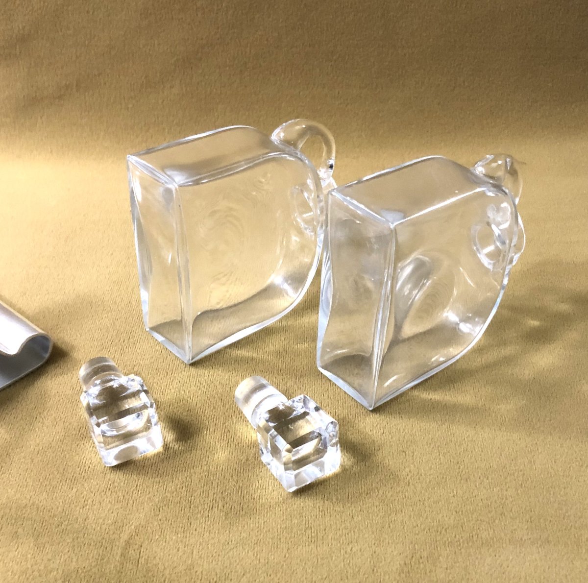 huilier CYGNE par Christian FJERDINGSTAD pour CHRISTOFLE métal argenté et cristal-photo-5