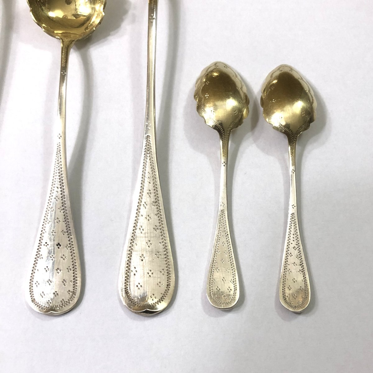 service à condiments et à confiture / couverts en argent massif MINERVE-photo-2